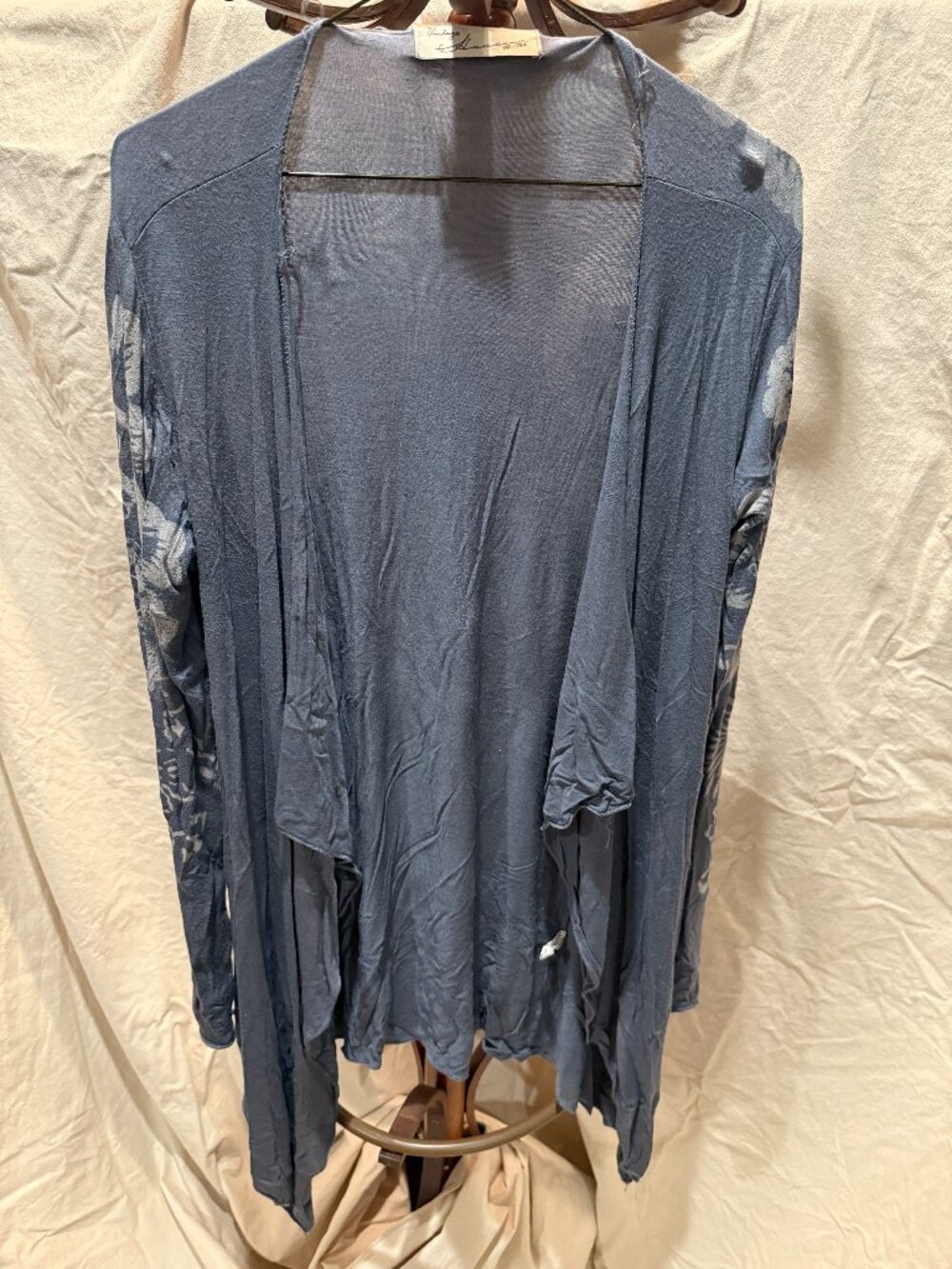 Boho Raw edge floral top Large